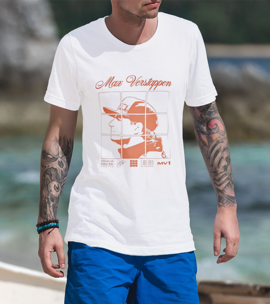 Max Verstappen Red Bull Racing Driver Puzzle T-Shirt
