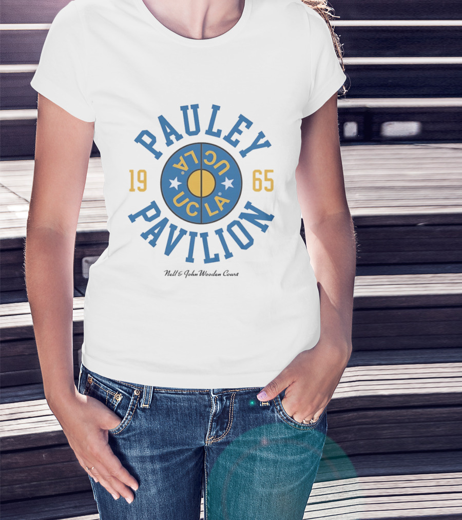 Pauley Pavilion UCLA 1965 Nell And John Wooden Court T-Shirt
