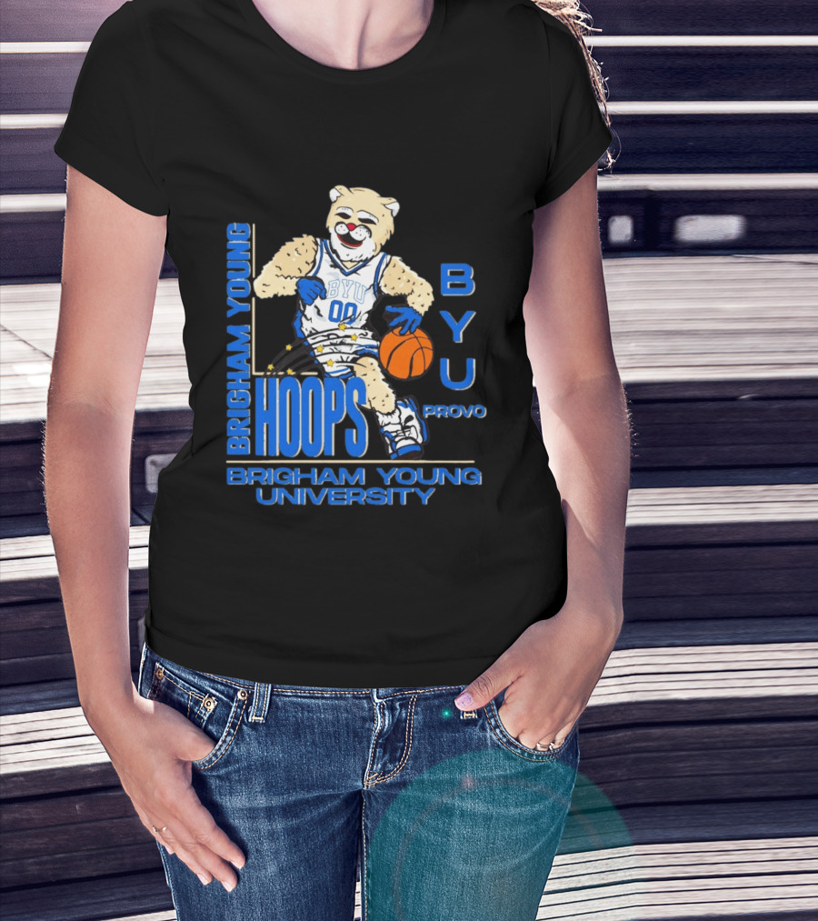 Brigham Young University Hoops BYU Provo Basketball Bear T-Shirt