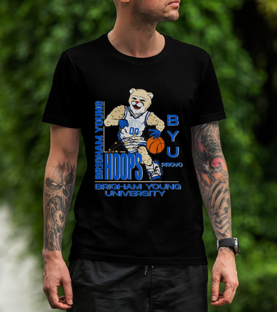 Brigham Young University Hoops BYU Provo Basketball Bear T-Shirt
