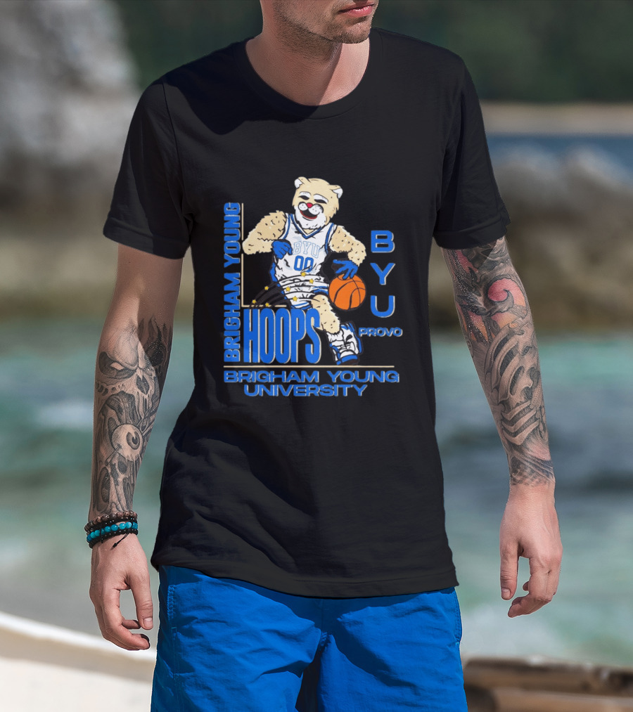 Brigham Young University Hoops BYU Provo Basketball Bear T-Shirt