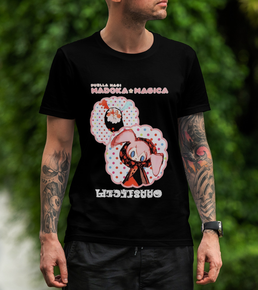 Puella Magi Madoka Magica Cute Kawaii Kyubey Quilt T-Shirt