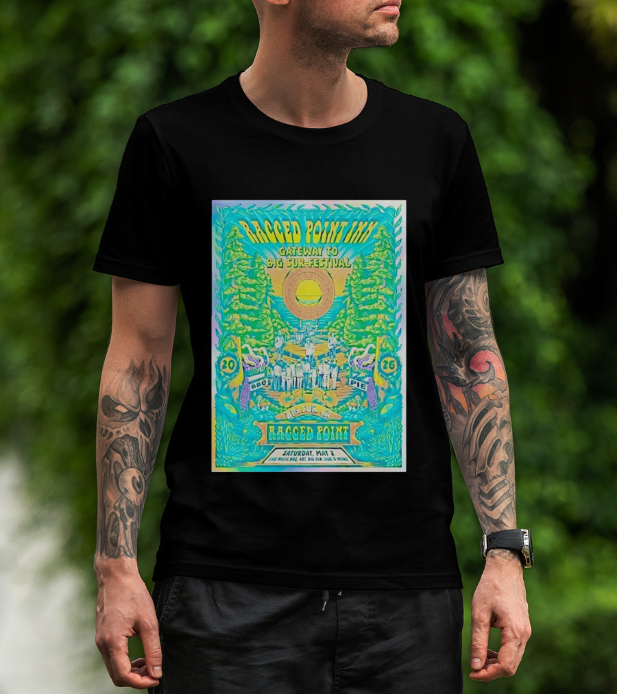 Ragged Point Inn Gateway To Big Sur Festival BBQ Pie Live Music Big Sur CA May 2 2026 T-Shirt