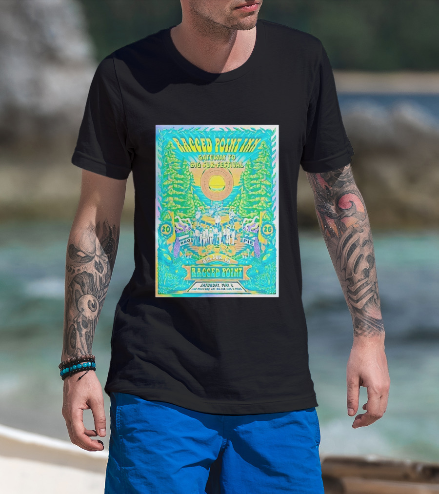 Ragged Point Inn Gateway To Big Sur Festival BBQ Pie Live Music Big Sur CA May 2 2026 T-Shirt