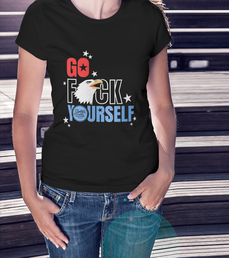 Go Fck Yourself Eagle Star Patriotic Humor T-Shirt