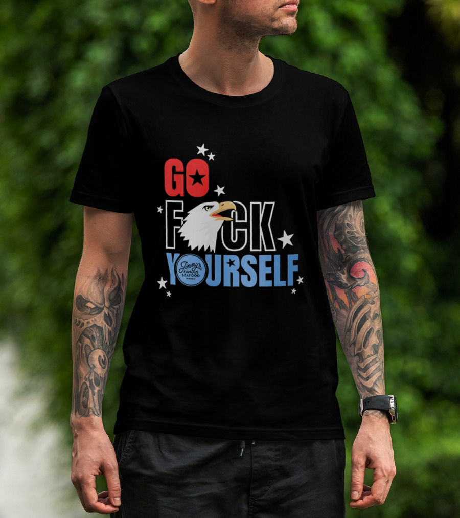 Go Fck Yourself Eagle Star Patriotic Humor T-Shirt