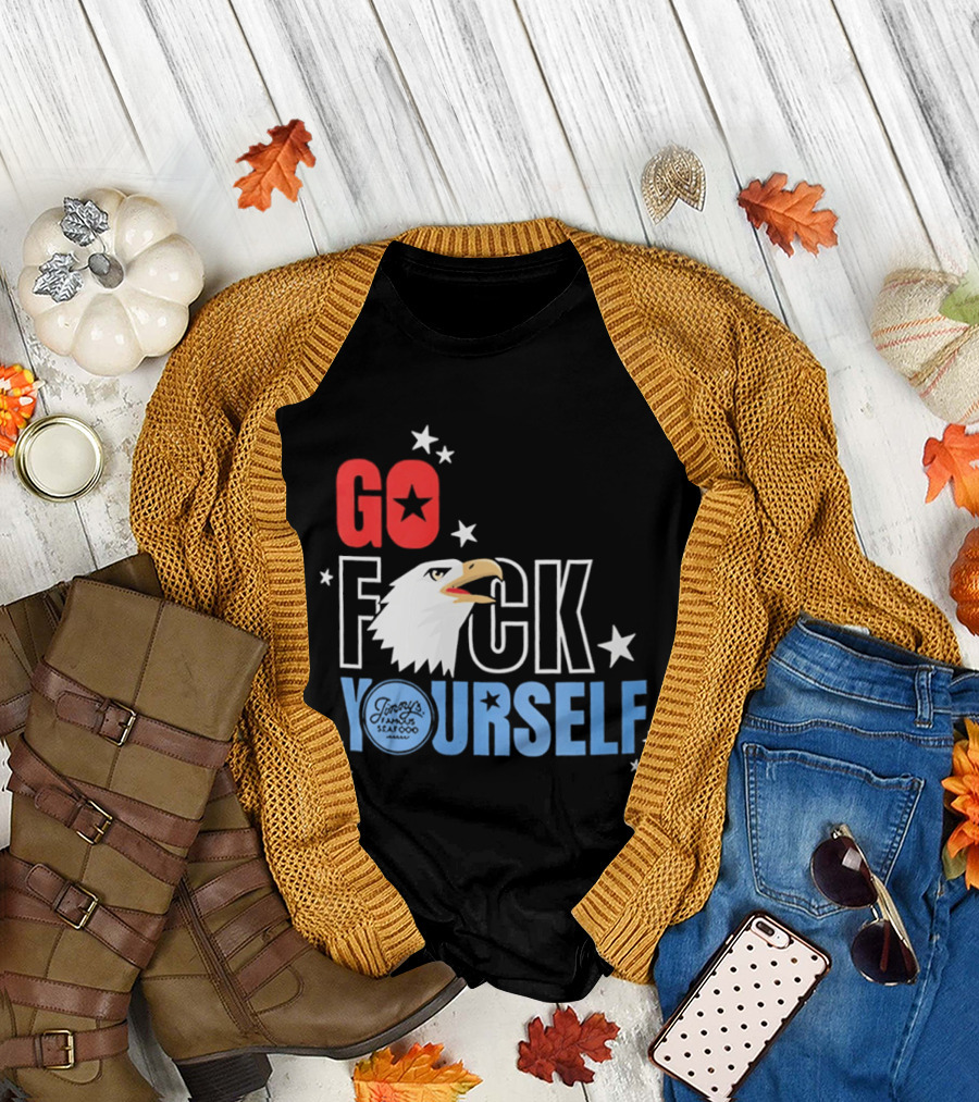 Go Fck Yourself Eagle Star Patriotic Humor T-Shirt