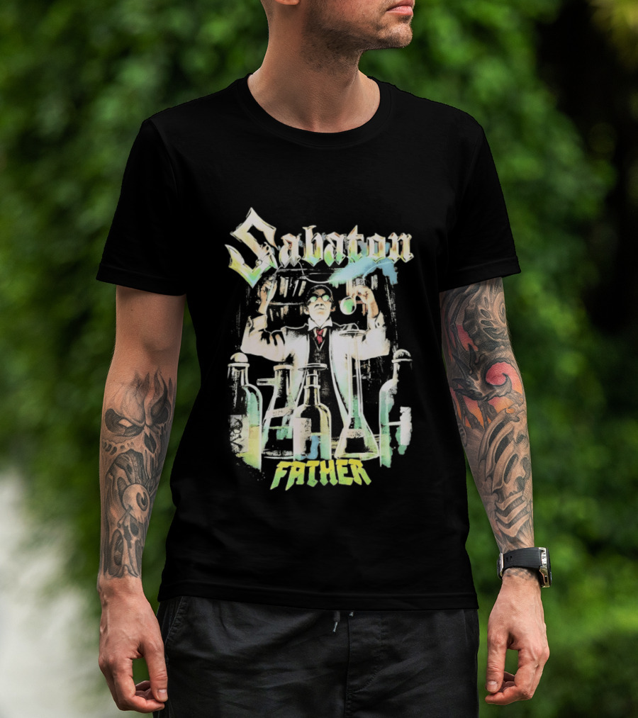 Sabaton Father Scientist With Beakers And Test Tubes T-Shirt