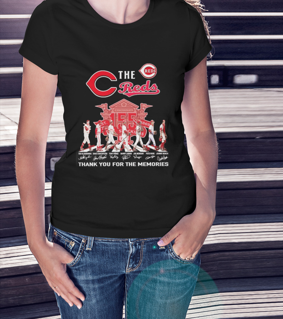 Cincinnati Reds Abbey Road 150th Anniversary Thank You For The Memories T-Shirt