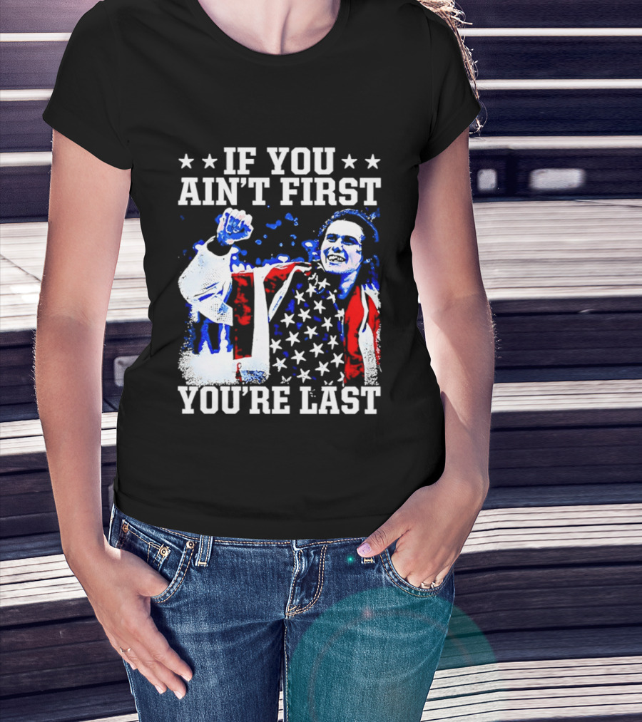 Jack Hughes If You Ain't First You're Last 2026 Winter Olympics USA Flag Victory T-Shirt