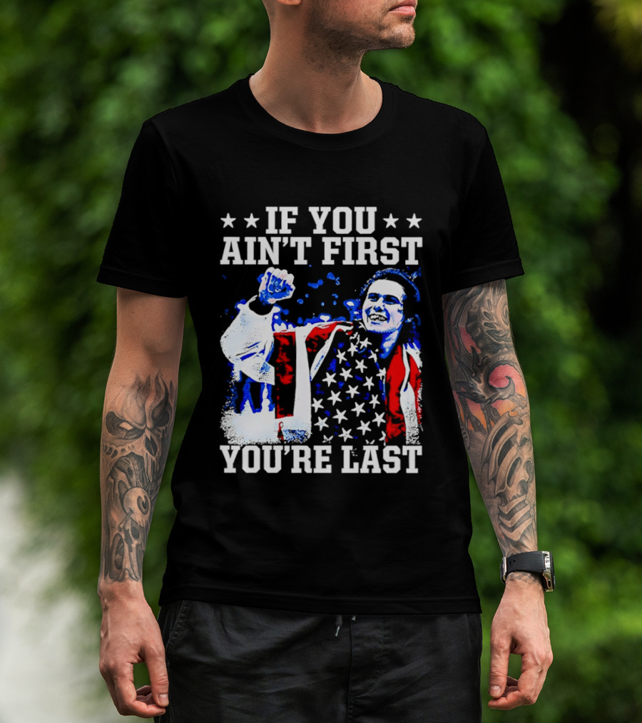 Jack Hughes If You Ain't First You're Last 2026 Winter Olympics USA Flag Victory T-Shirt