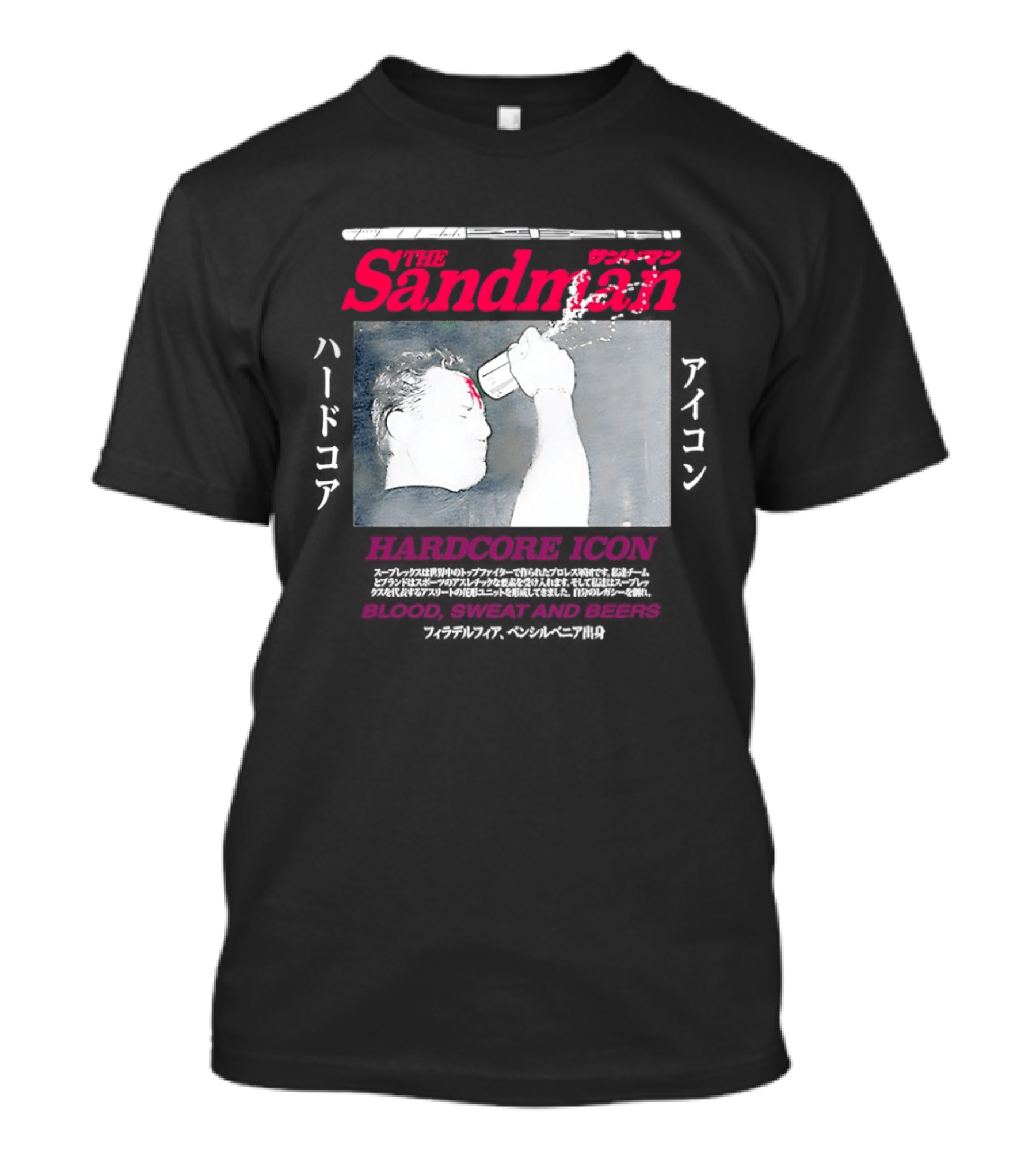 The Sandman Hardcore Icon Blood Sweat And Beers T-Shirt