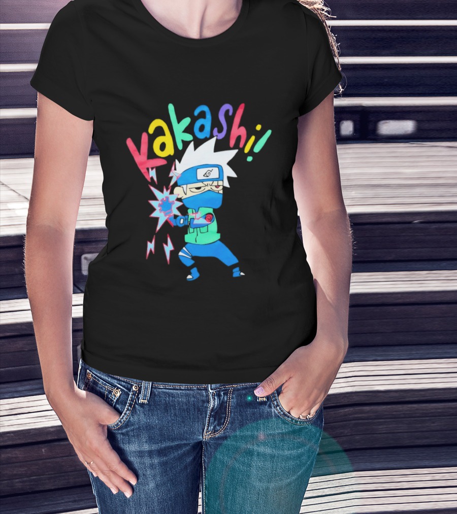 Kakashi Hatake Naruto Colorful Chibi T-Shirt