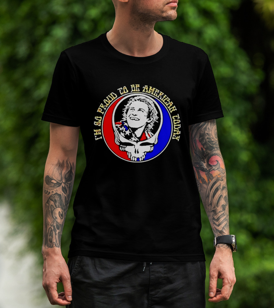 Us Hockey Team Grateful Dead Stealie It's So Proud To Be American Today Jack Hughes American Hero 2026 Winter Olympic Hockey T-Shirt