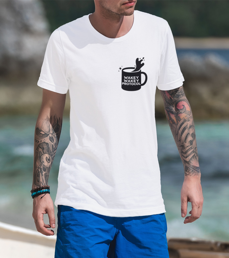 Wakey Wakey Protocol Coffee Spill Cup T-Shirt