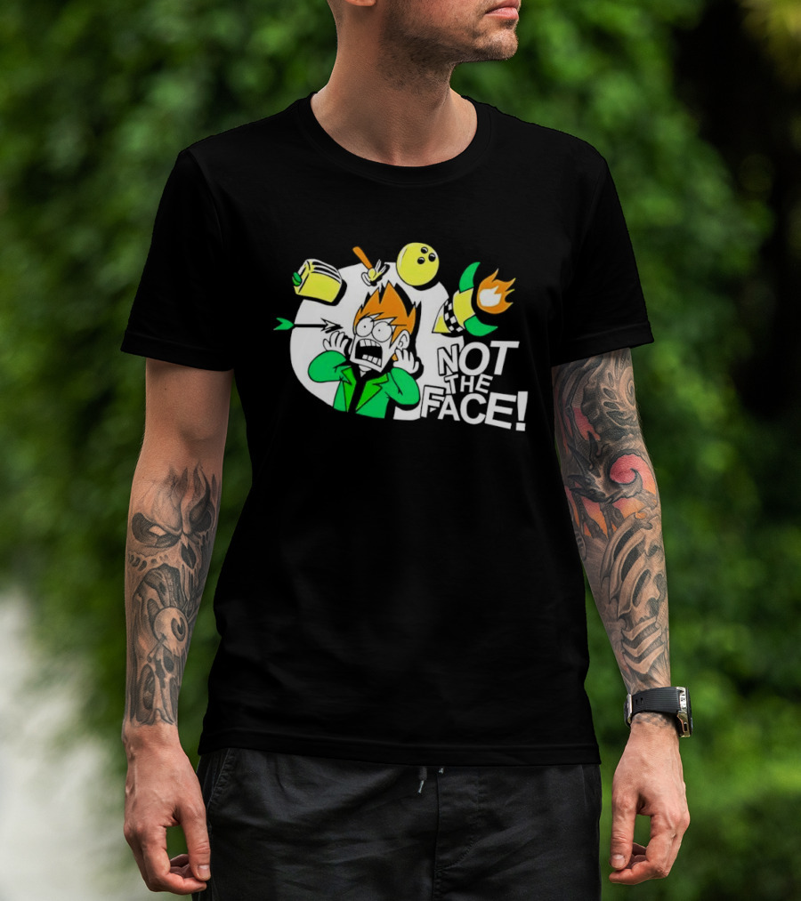 Eddsworld Not The Face Cartoon Humor Expression Colorful Characters T-Shirt
