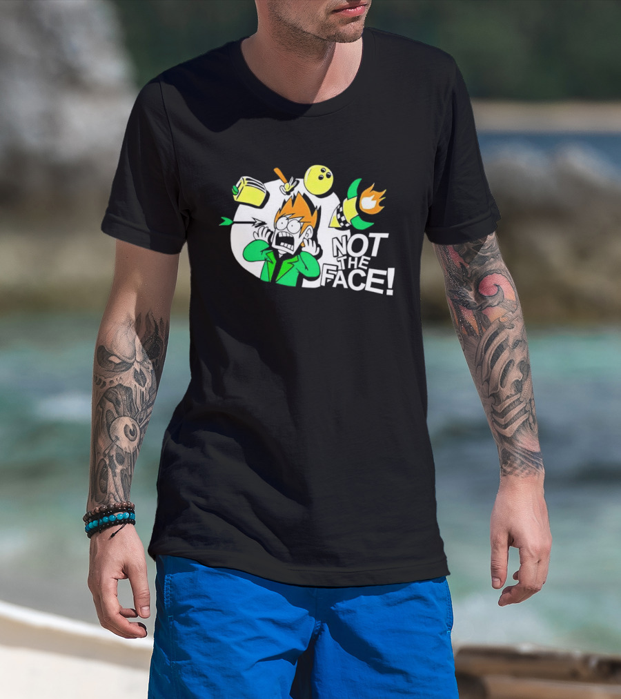Eddsworld Not The Face Cartoon Humor Expression Colorful Characters T-Shirt