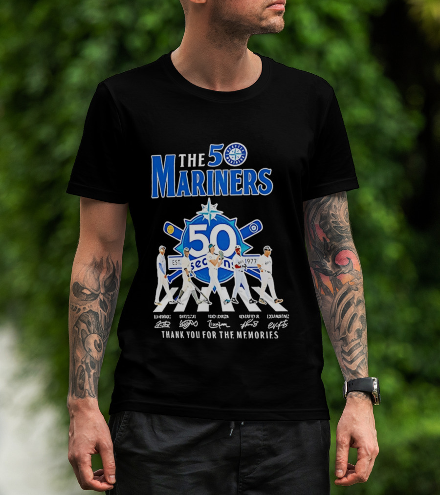 50 Seasons Seattle Mariners Thank You For The Memories 1977 2027 T-Shirt