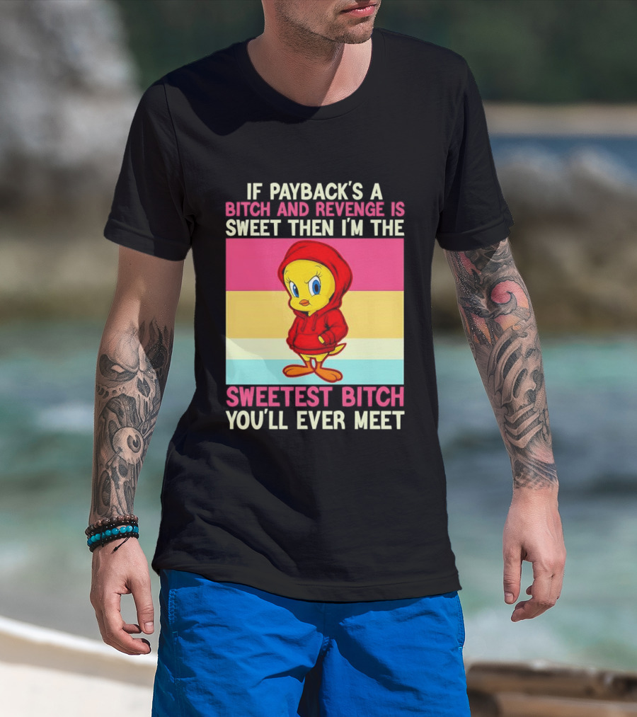 Tweety Bird If Payback's A Bitch And Revenge Is Sweet Then I'm The Sweetest Bitch You'll Ever Meet T-Shirt