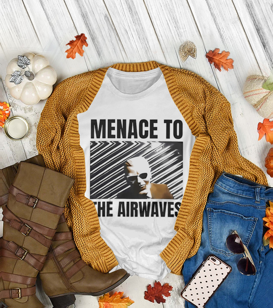 Menace To The Airwaves Distorted Radio Broadcast T-Shirt
