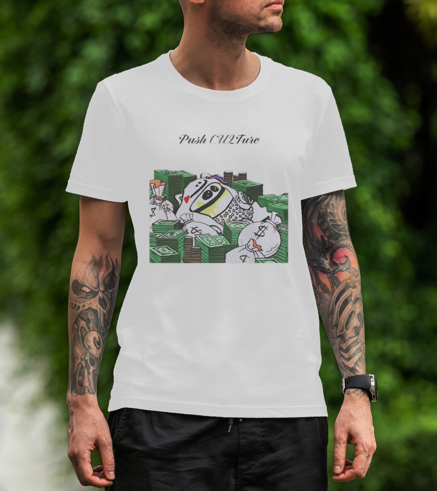Push CU2Ture Among Us Character Surrounded By Money And Stacks T-Shirt