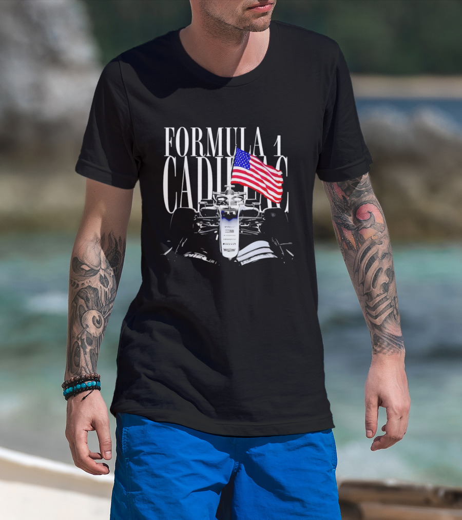 Cadillac Formula One Racing American Flag 2026 T-Shirt