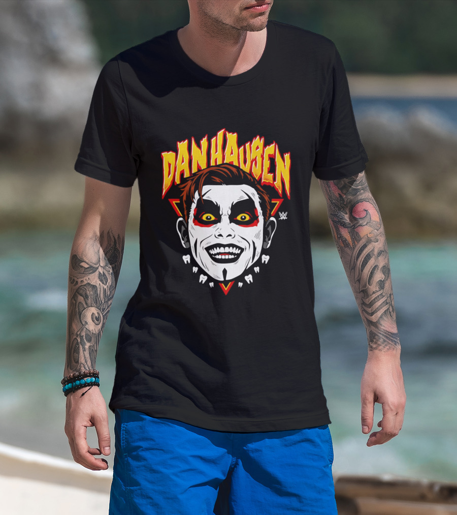 Danhausen WWE Big Head Yellow Eyes Face Paint T-Shirt