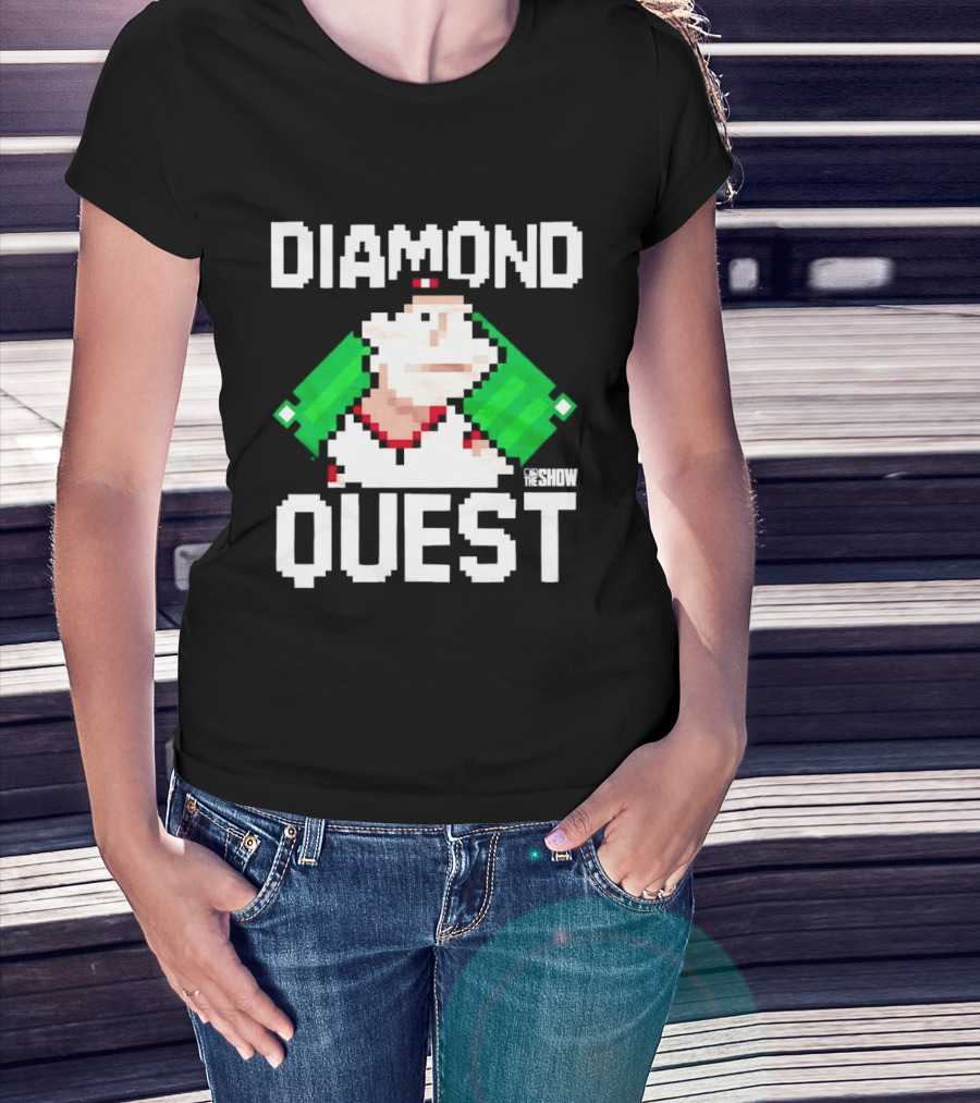 MLB The Show Diamond Quest Pixelated Baseball Adventure T-Shirt