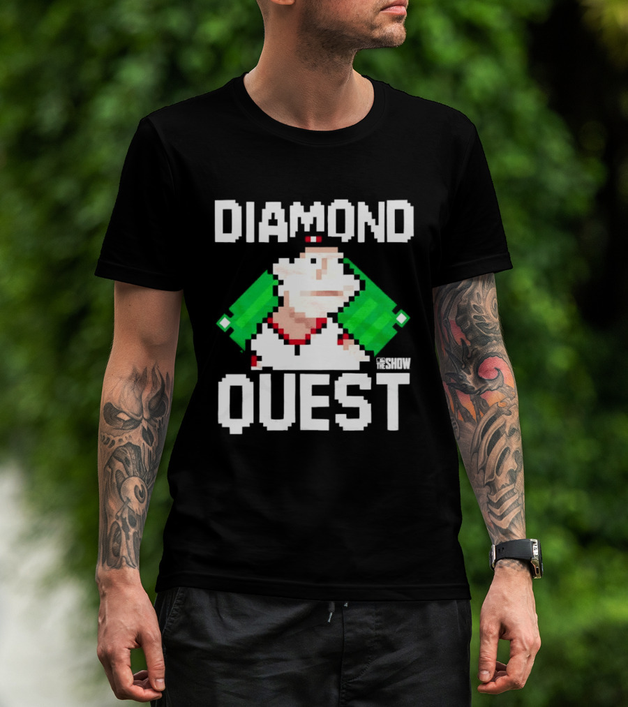 MLB The Show Diamond Quest Pixelated Baseball Adventure T-Shirt