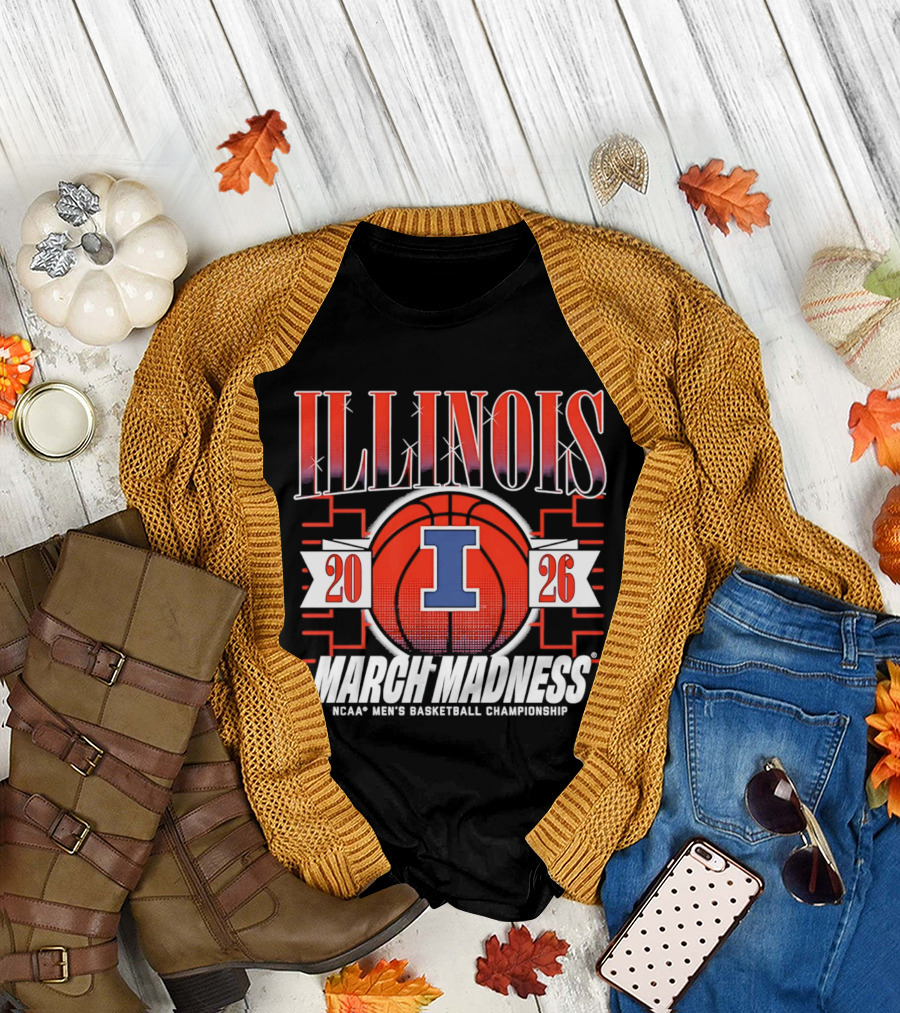 Illinois Fighting Illini 2026 NCAA Men's Basketball March Madness Championship T-Shirt
