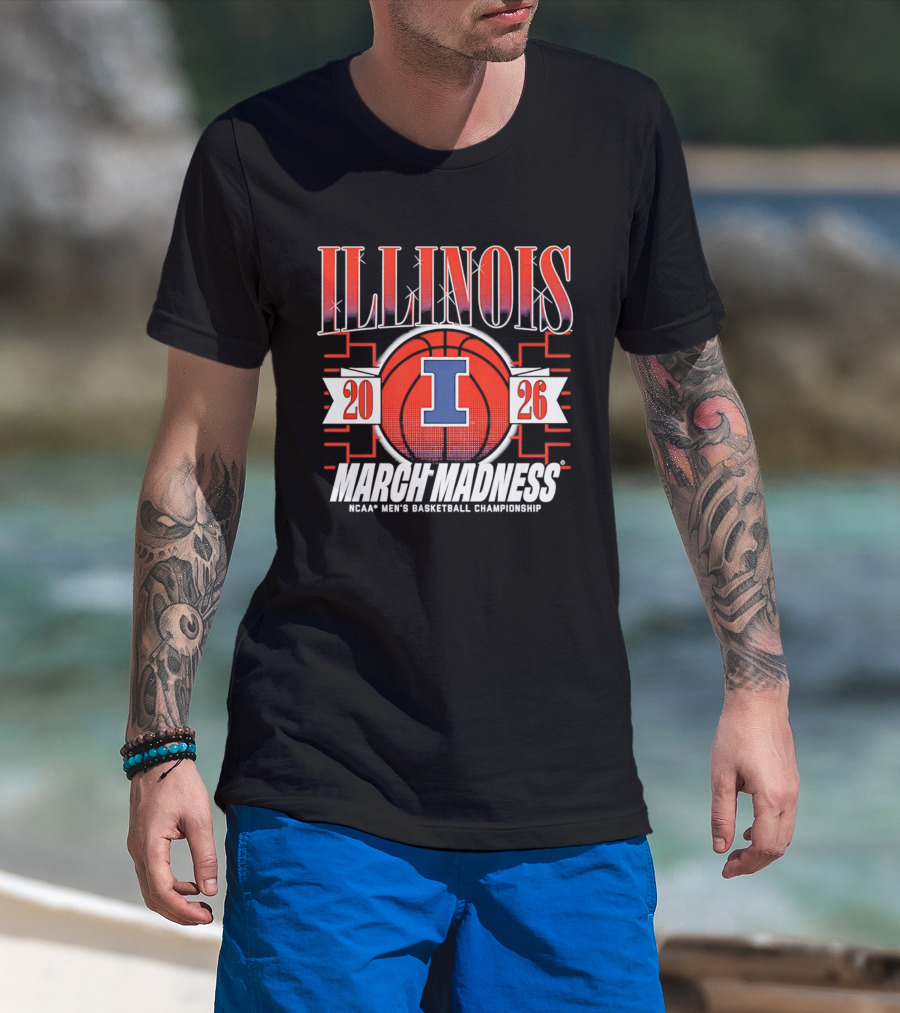 Illinois Fighting Illini 2026 NCAA Men's Basketball March Madness Championship T-Shirt