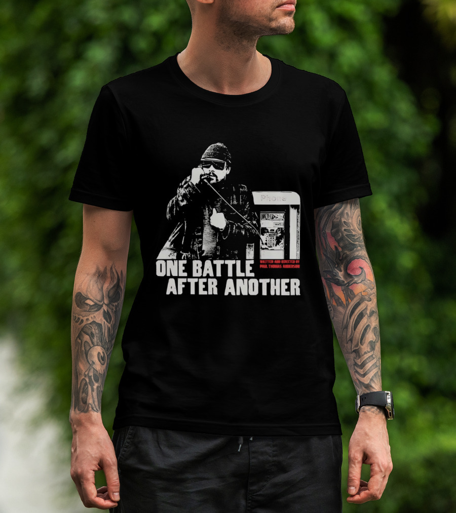 One Battle After Another Phone Booth Action T-Shirt
