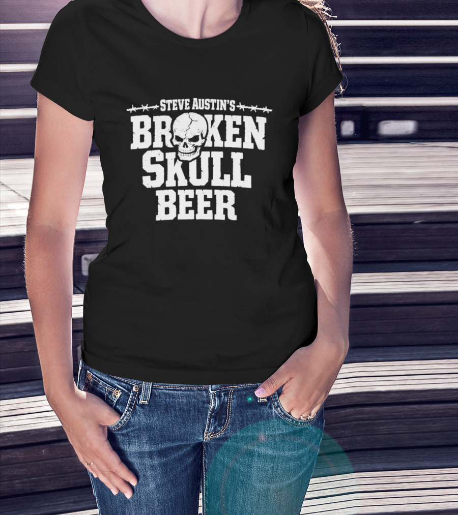 Steve Austin's Broken Skull Beer Retro Skull T-Shirt