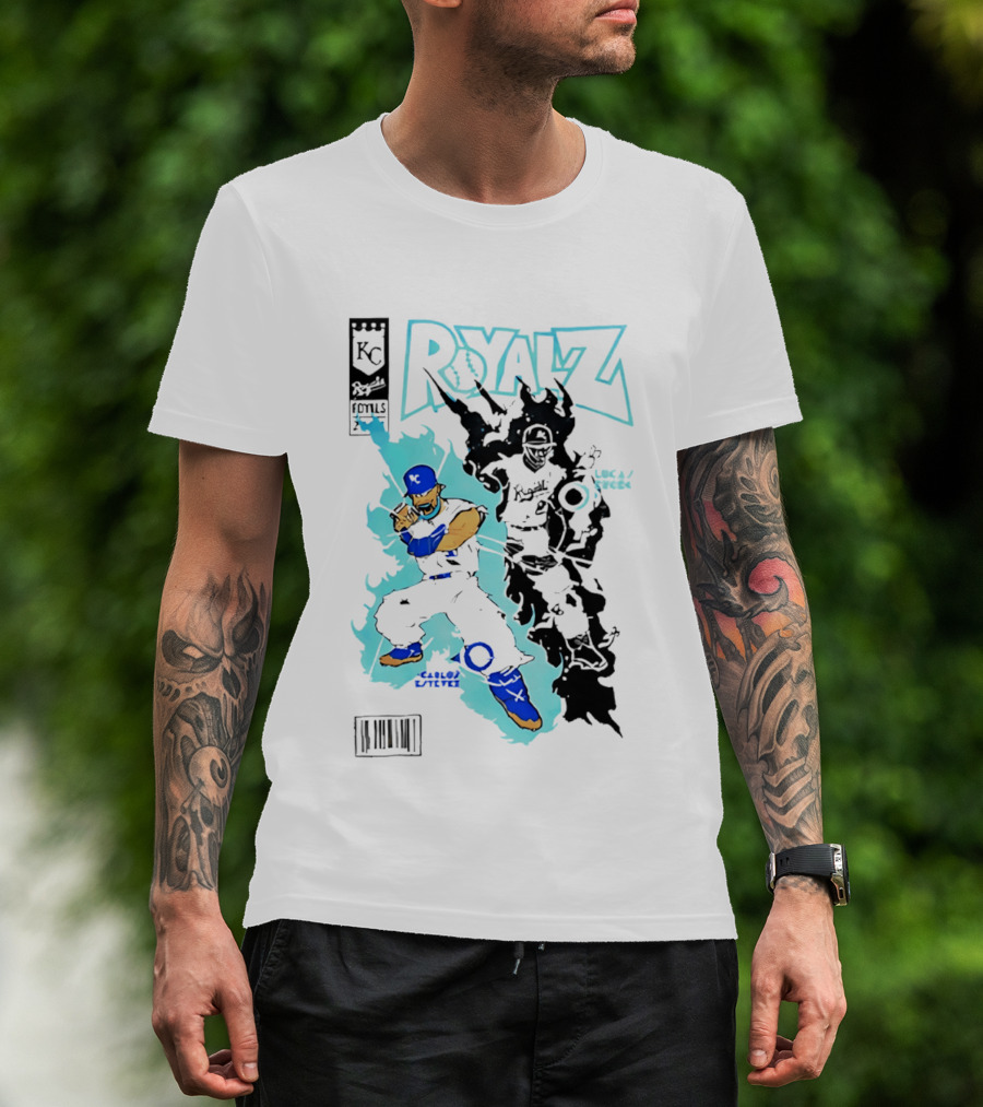 KC Royals Estévez Erceg Royalz Cartoon Baseball T-Shirt