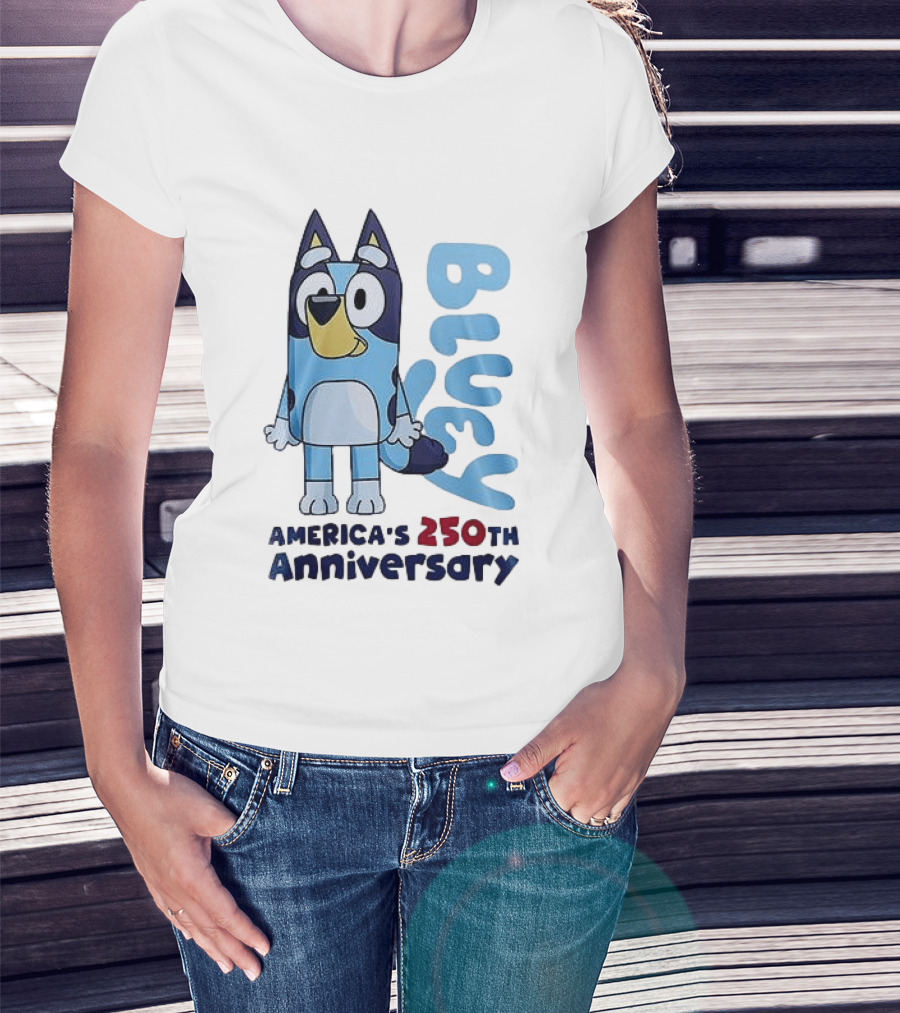 Bluey America's 250th Anniversary Celebrating Little Moments Big Freedom T-Shirt