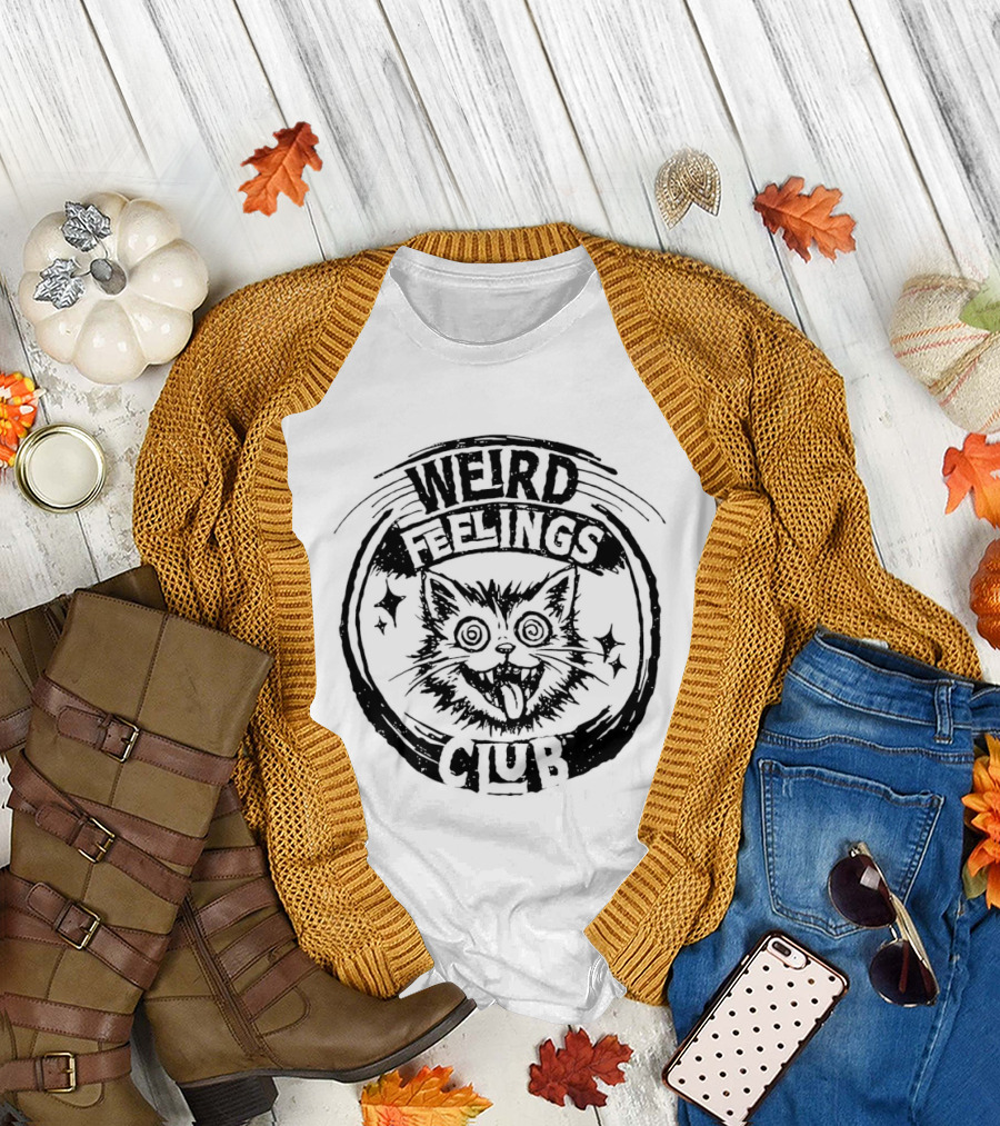 Weird Feelings Club Cat Eyes and Stars T-Shirt
