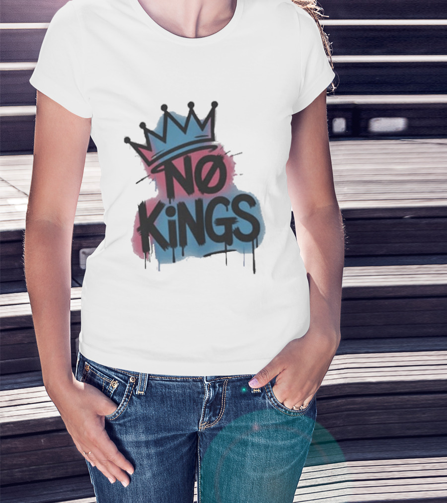 No Kings Day Graffiti Crown Street T-Shirt