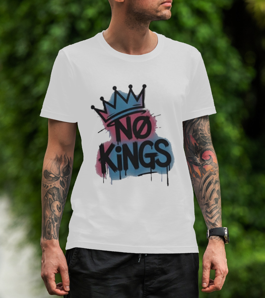 No Kings Day Graffiti Crown Street T-Shirt