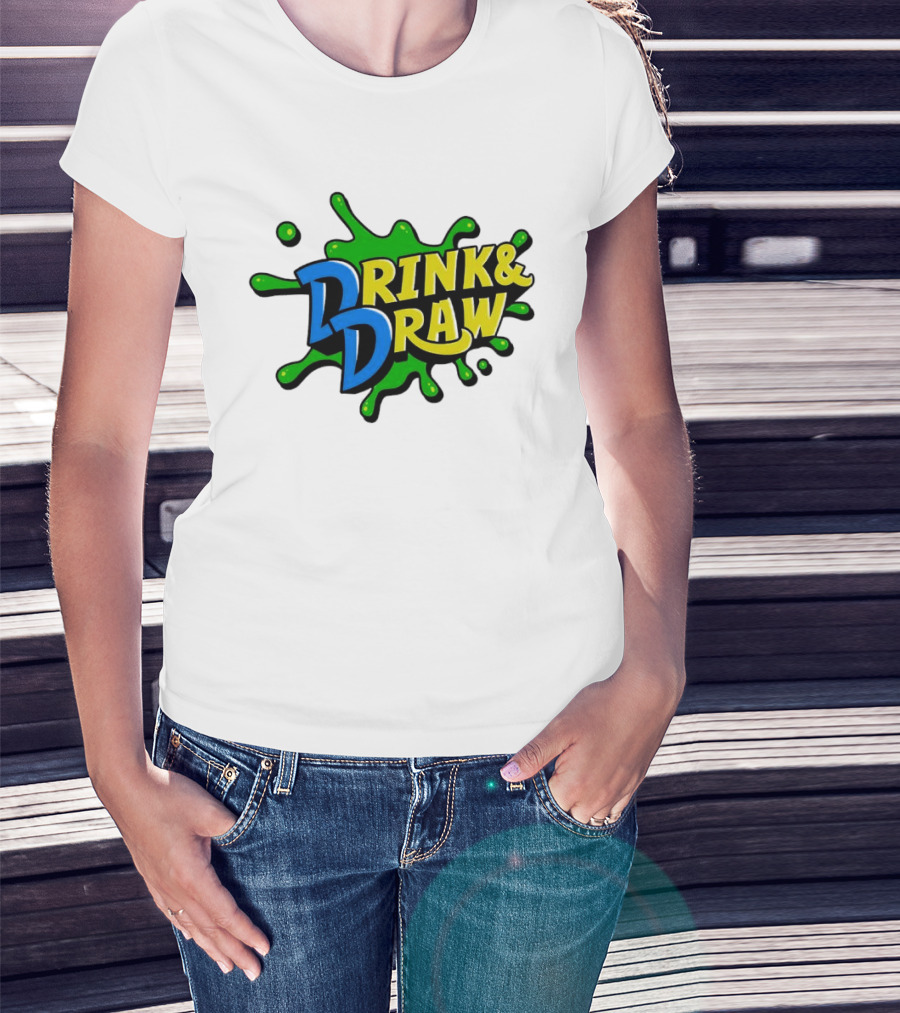 Drink And Draw Splatter Art Event T-Shirt
