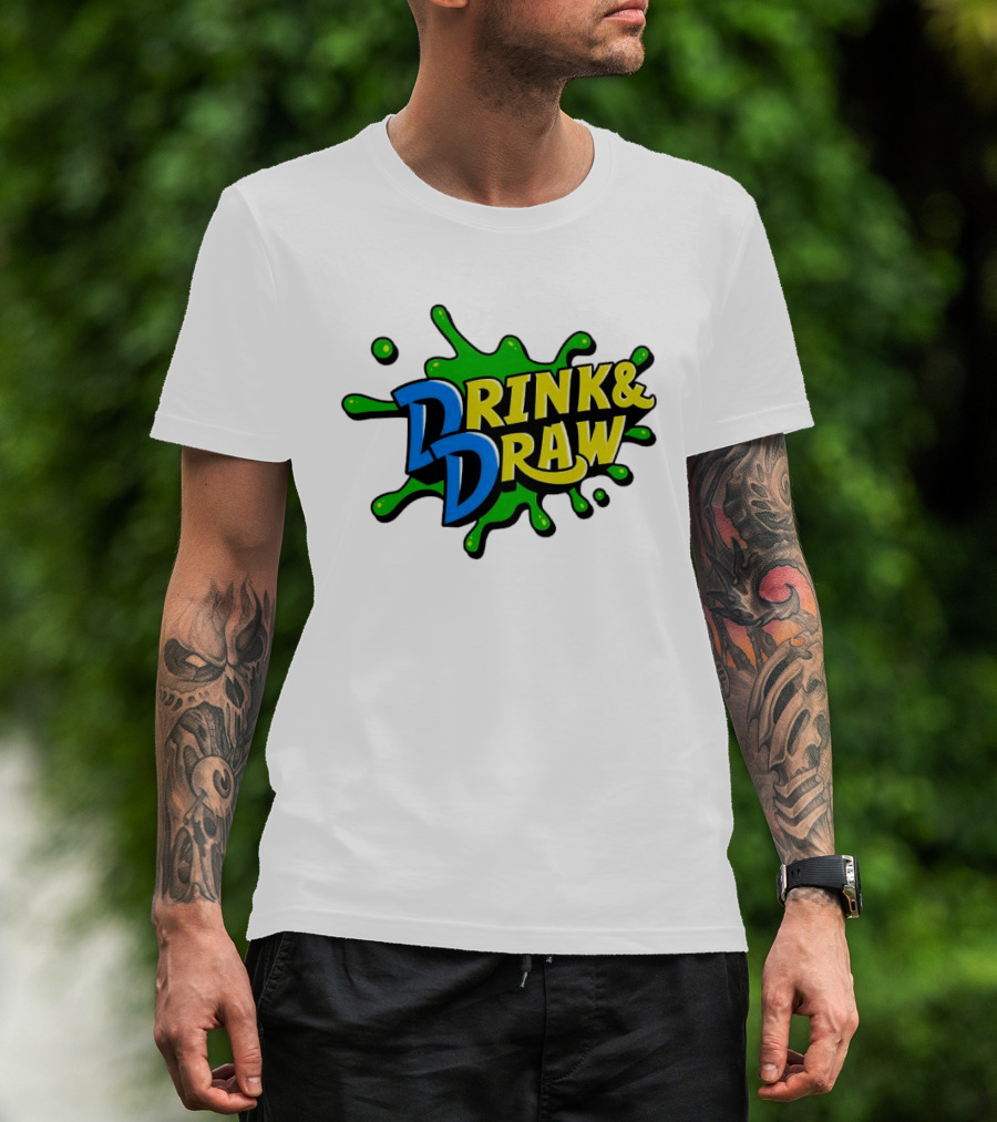 Drink And Draw Splatter Art Event T-Shirt