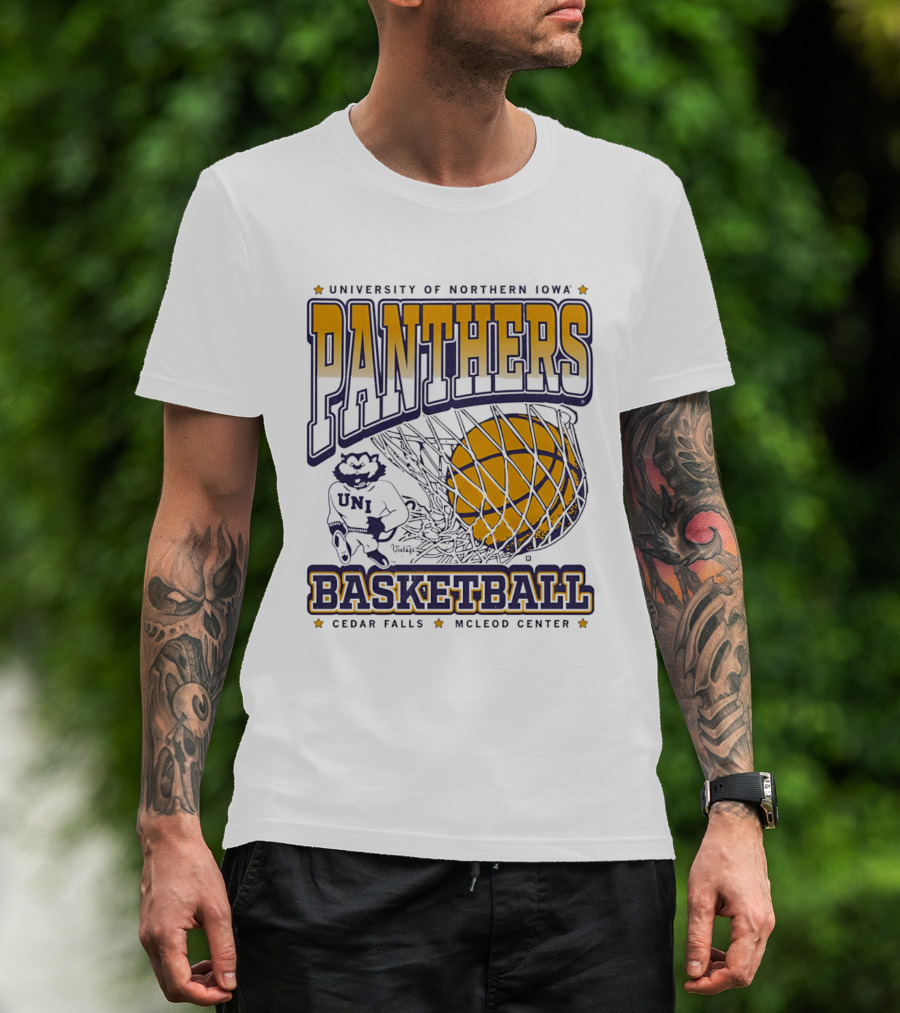 University Of Northern Iowa Panthers Basketball Cedar Falls McLeod Center UNI Panthers T-Shirt