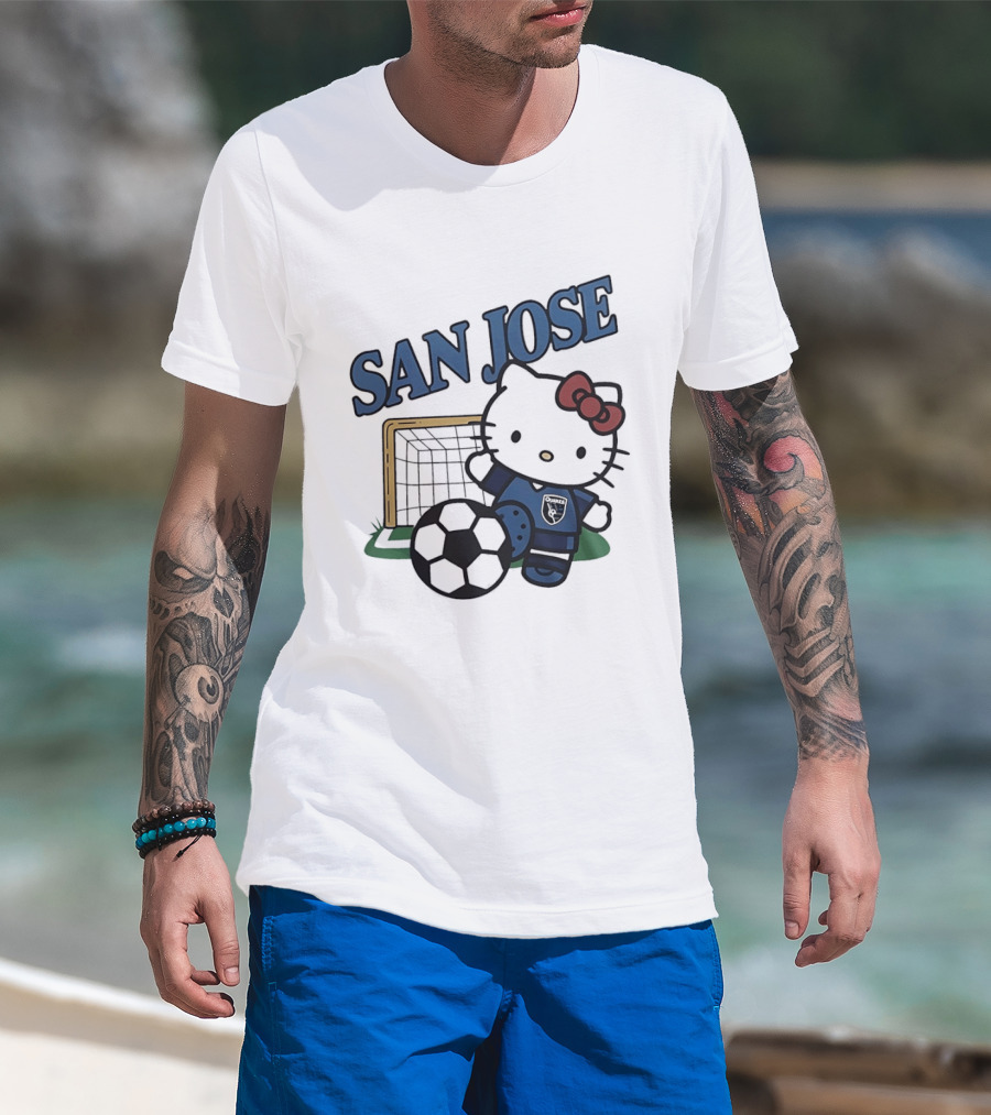 San Jose Earthquakes FC Hello Kitty Soccer Collaboration T-Shirt