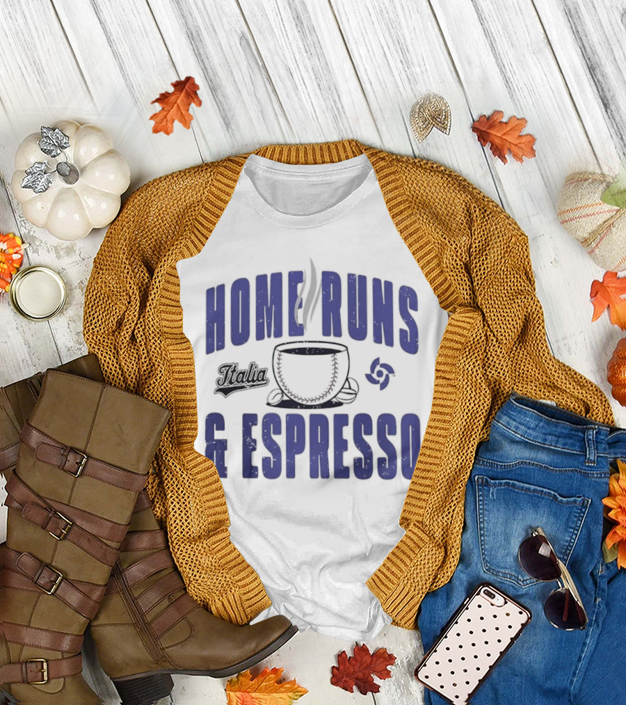 Italy Baseball Classic 2026 Home Runs & Espresso T-Shirt