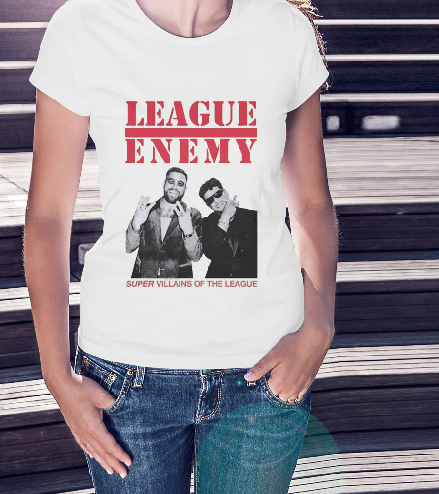 League Enemy Super Villains Of The League Patrick Mahomes Travis Kelce T-Shirt