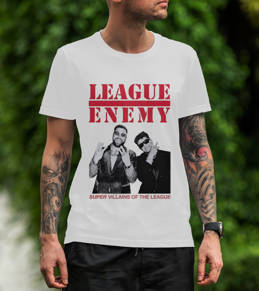 League Enemy Super Villains Of The League Patrick Mahomes Travis Kelce T-Shirt