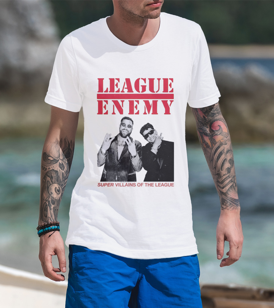 League Enemy Super Villains Of The League Patrick Mahomes Travis Kelce T-Shirt