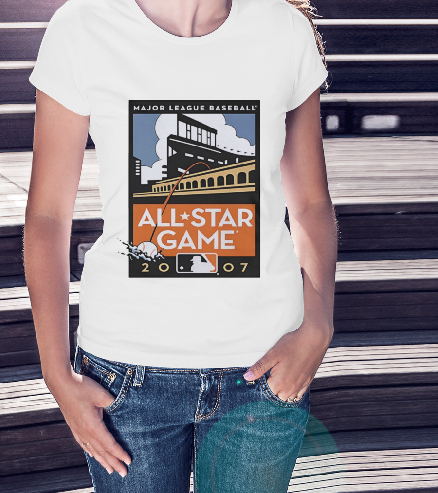 Major League Baseball All Star Game 2007 Stadium Illustrations T-Shirt