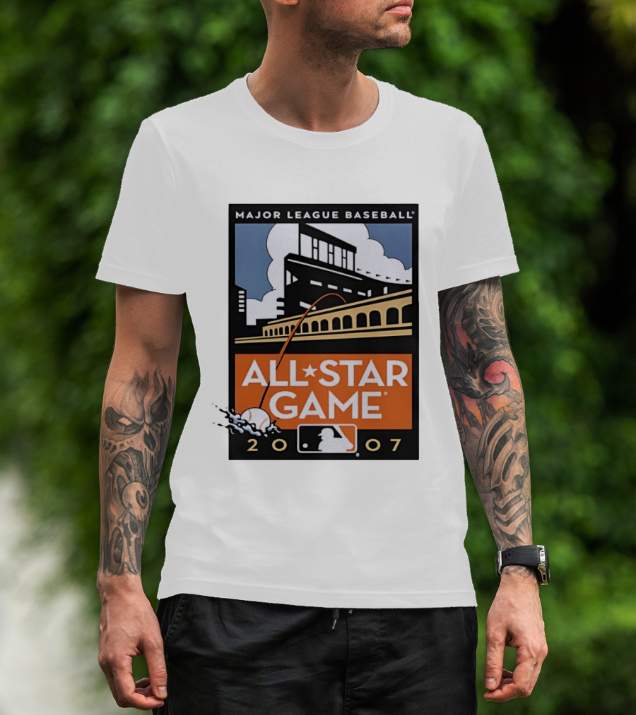Major League Baseball All Star Game 2007 Stadium Illustrations T-Shirt