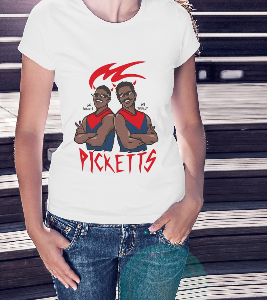 Melbourne Demons 36 Kozzie 33 Trelly Picketts AFL T-Shirt