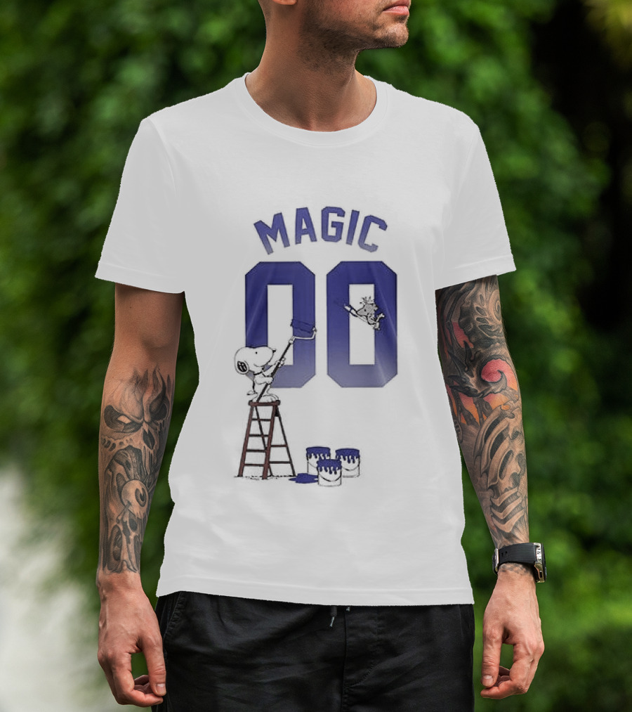 Orlando Magic Snoopy Shut Up And Dribble Magic 00 Basketball Collaboration T-Shirt